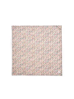 Bambus Musselin Decke - Floating Flowers in Bunt 80 x 80