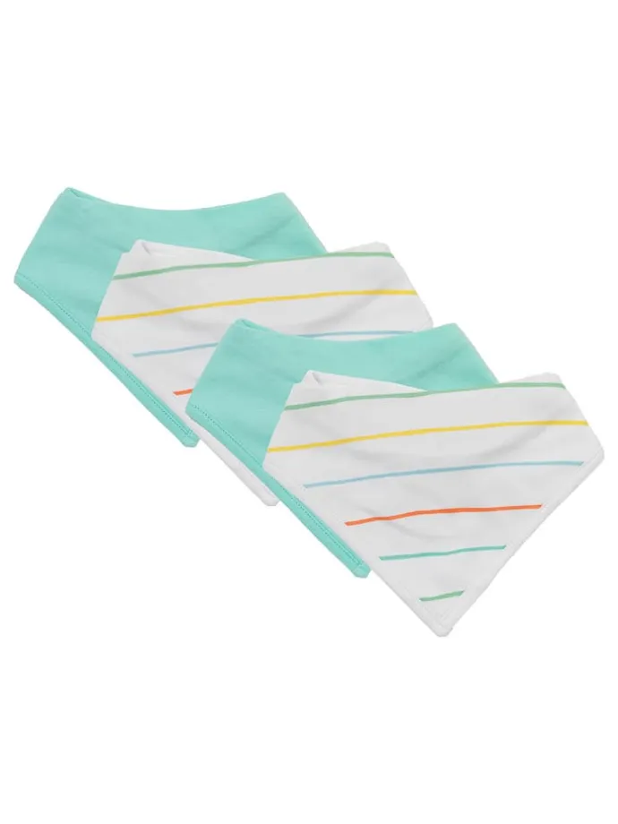 Bandana / Halstuch aus Bio-Baumwolle 4er-Pack in Weiß