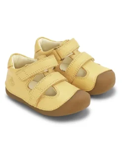Barfuß Leder-Halbsandalen "Petit Summer" in Gelb