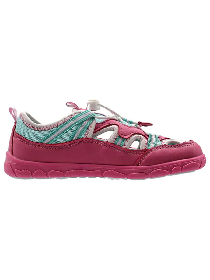 Barfuß-Halbsandalen in Pink/ Türkis