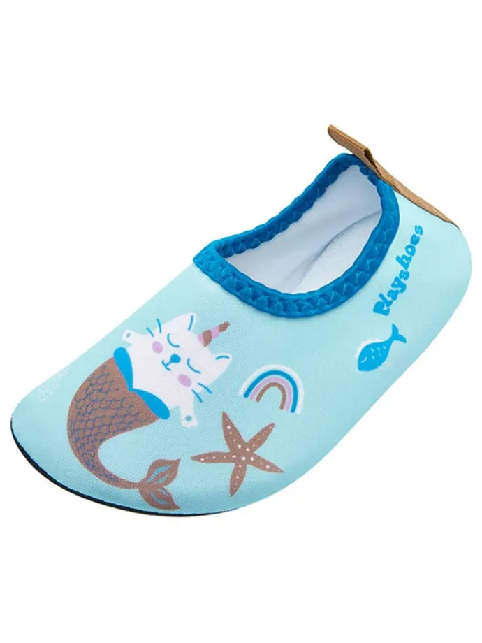 Barfuß-Schuhe "Einhornmeerkatze" in Hellblau/ Bunt