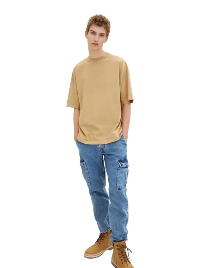 Basic Shirt OVERSIZED GARMENTDYE T-SHIRT in Braun
