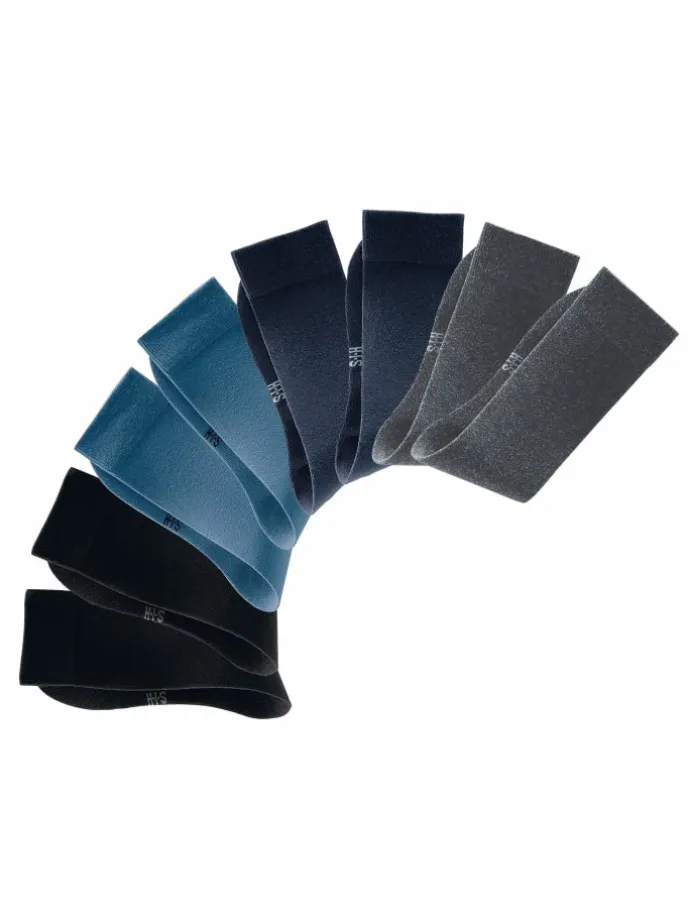 Basicsocken in blau, marine, schwarz, dunkelgrau
