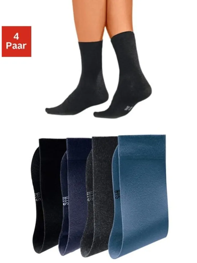 Basicsocken in blau, marine, schwarz, dunkelgrau