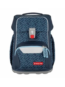 BASIS Schulranzen-Set Blue Lines 4-tlg. in blau
