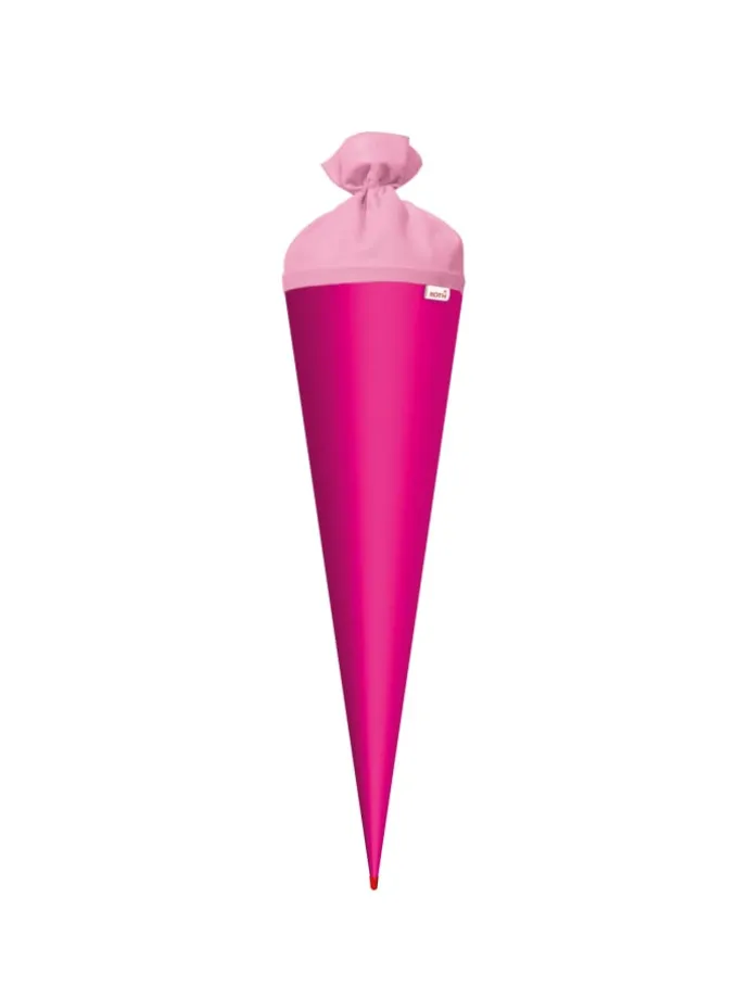 Bastel-Schultüte groß pink 70 cm Filzverschluss pink in Pink