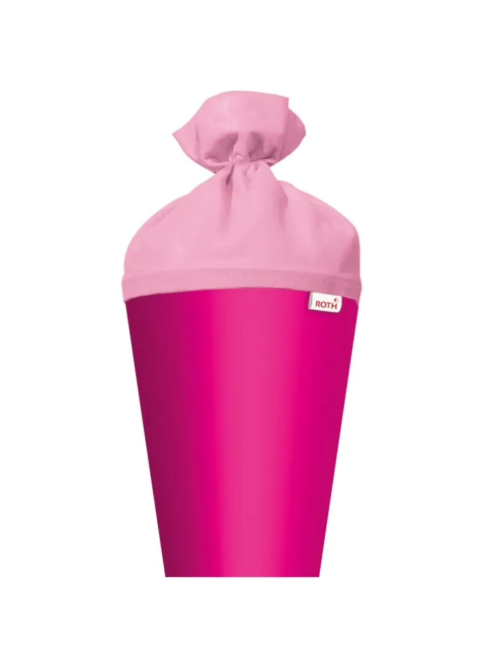 Bastel-Schultüte groß pink 70 cm Filzverschluss pink in Pink