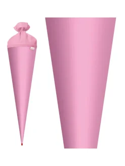 Bastel-Schultüte groß rosa 70 cm, Filzverschluss rosa in Rosa