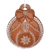 Baumschmuck in Hellbraun - (B)8 x (H)10 cm