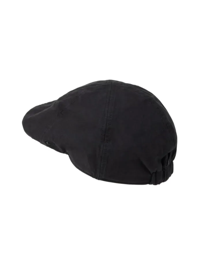 Baumwoll-Flat mit flexibler Passform in Schwarz