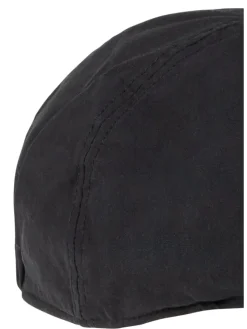 Baumwoll-Flat mit flexibler Passform in Schwarz