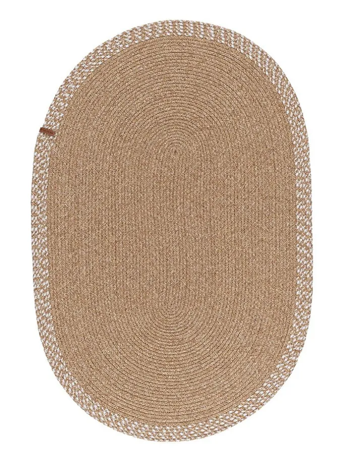 Baumwoll-Teppich in Beige
