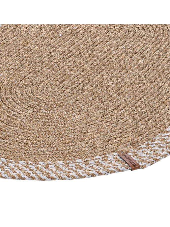Baumwoll-Teppich in Beige