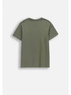 Baumwoll-T-Shirt mit kurzen Ärmeln in grün