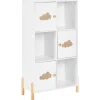 Bücherregal CLOUDY in Weiß/Braun - (W) 60 x (H) 111 x (L) 30 cm