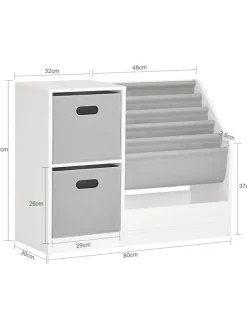 Bücherregal in Weiß - (B)80 x (H)61 x (T)30cm
