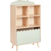 Bücherregal LACKEY in Braun/Grün - (W) 60 x (H) 105 x (L) 30 cm