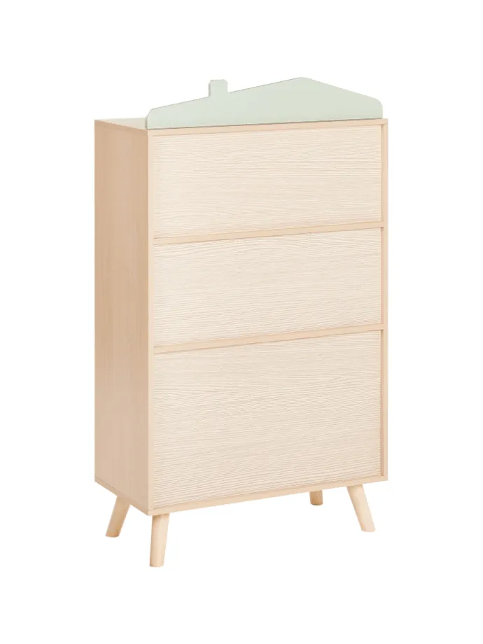 Bücherregal LACKEY in Braun/Grün - (W) 60 x (H) 105 x (L) 30 cm