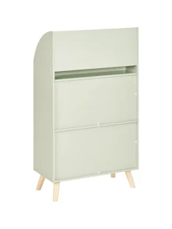 Bücherregal LILOET in Grün/Braun - (W) 60 x (H) 102 x (L) 30 cm