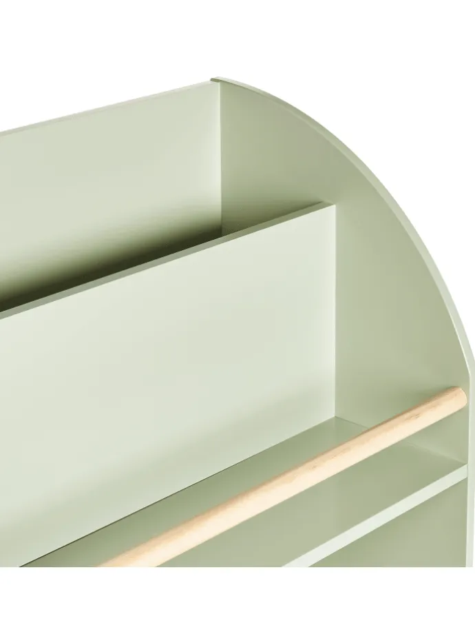 Bücherregal LILOET in Grün/Braun - (W) 60 x (H) 102 x (L) 30 cm