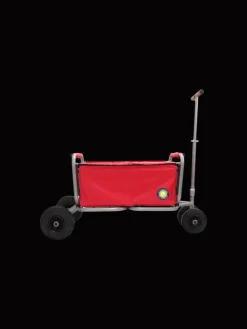 Beachtrekker LiFe faltbarer Bollerwagen + Bremse, klappbarer Handwagen (Rot)
