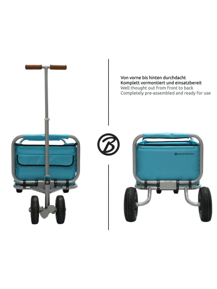 Beachtrekker LiFe faltbarer Bollerwagen + Bremse, klappb. Handwagen (Himmelblau)