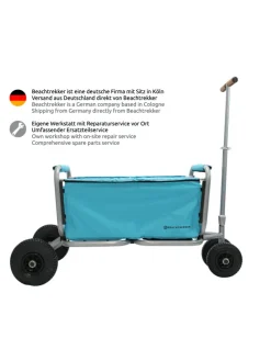 Beachtrekker LiFe faltbarer Bollerwagen + Bremse, klappb. Handwagen (Himmelblau)