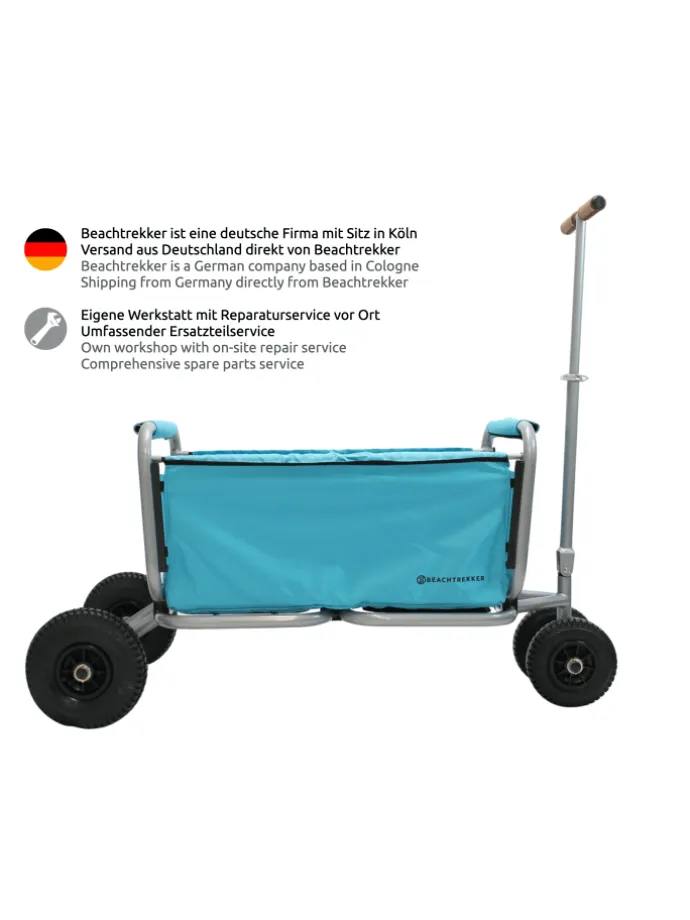Beachtrekker LiFe faltbarer Bollerwagen + Bremse, klappb. Handwagen (Himmelblau)
