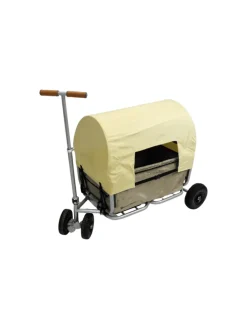 Beachtrekker LiFe faltbarer Bollerwagen (Beige) + Bremse + Sonnenverdeck