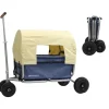 Beachtrekker LiFe faltbarer Bollerwagen (Blau) + Bremse + Sonnenverdeck