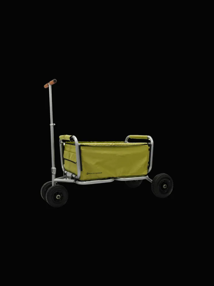 Beachtrekker LiFe faltbarer Bollerwagen + Bremse, klappbarer Handwagen (Oliv)