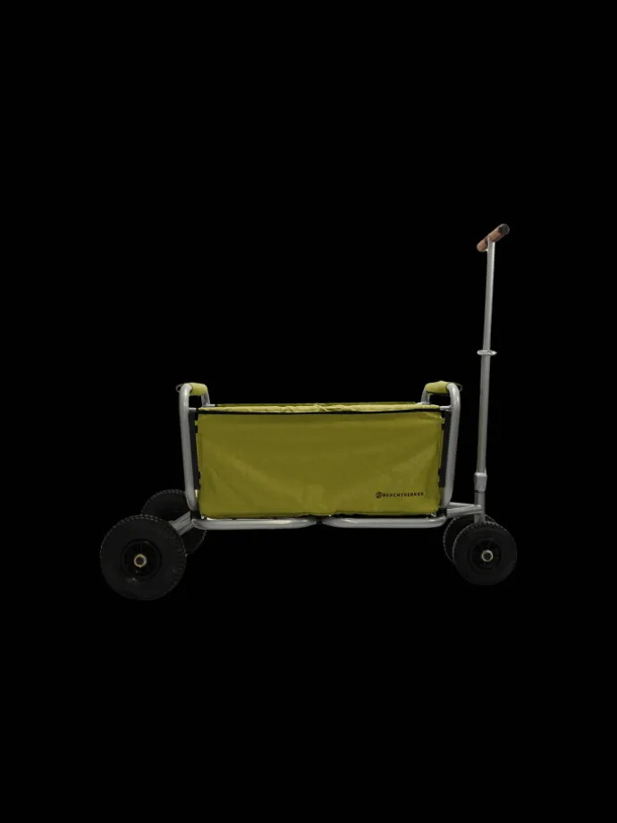 Beachtrekker LiFe faltbarer Bollerwagen + Bremse, klappbarer Handwagen (Oliv)