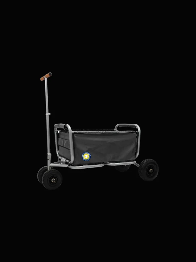 Beachtrekker LiFe faltbarer Bollerwagen + Bremse, klappbarer Handwagen (Schwarz)