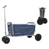 Beachtrekker LiFe faltbarer Bollerwagen + Bremse, klappbarer Handwagen (Blau)