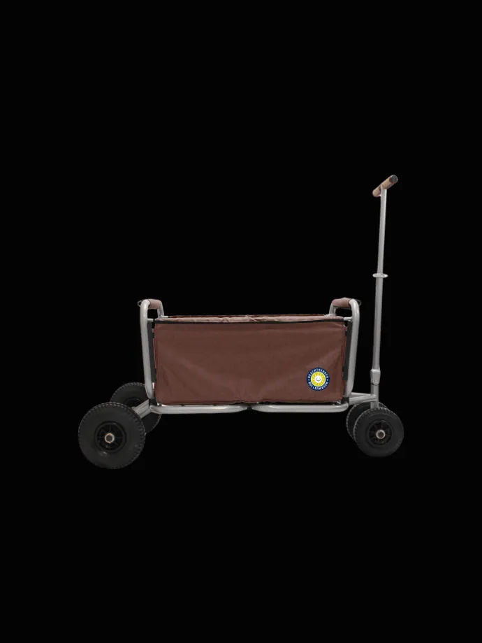 Beachtrekker LiFe faltbarer Bollerwagen + Bremse, klappbarer Handwagen (Braun)