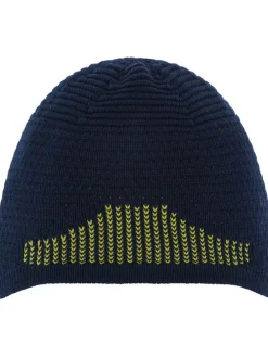 Beanie "Active Warm" in Dunkelblau/ Limette