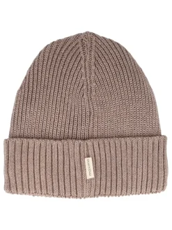 Beanie in Hellbraun/ Grau