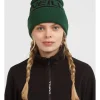 Beanie "Powder" in Grün/ Schwarz