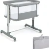 Beistellbett Babywippe mit Matratze 3 in 1 in Grau