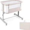 Beistellbett Babywippe mit Matratze 3 in 1 in Beige