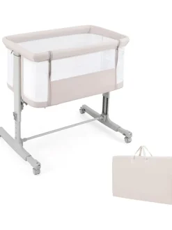 Beistellbett Babywippe mit Matratze 3 in 1 in Beige
