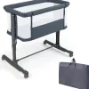 Beistellbett Babywippe mit Matratze 3 in 1 in Anthrazit