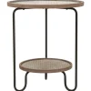 Beistelltisch "Arex" in Braun/ Schwarz - (H)54,5 x Ø 48 cm