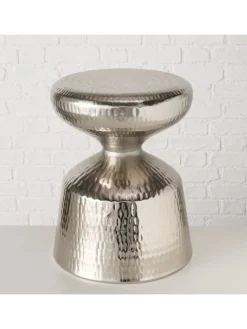 Beistelltisch "Dipa" in Silber - (H)49 cm
