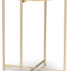 Beistelltisch "Ella" in Gold/ Grau - (H)47,5 x Ø 38 cm