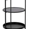 Beistelltisch ''Haldor'' in Schwarz/ Beige - (H)60,5 x Ø 40 cm