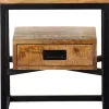 Beistelltisch "Legna" in Hellbraun/ Schwarz - (B)35 x (H)50 x (T)45 cm