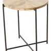 Beistelltisch "Mandi" in Hellbraun - (H)53 x Ø 46 cm