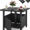 Beistelltisch Outdoor wetterfest 55,5 x 55,5 x 48 cm in Schwarz