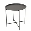 Beistelltisch ''Rocko'' in Schwarz - (H)46 x Ø 46 cm